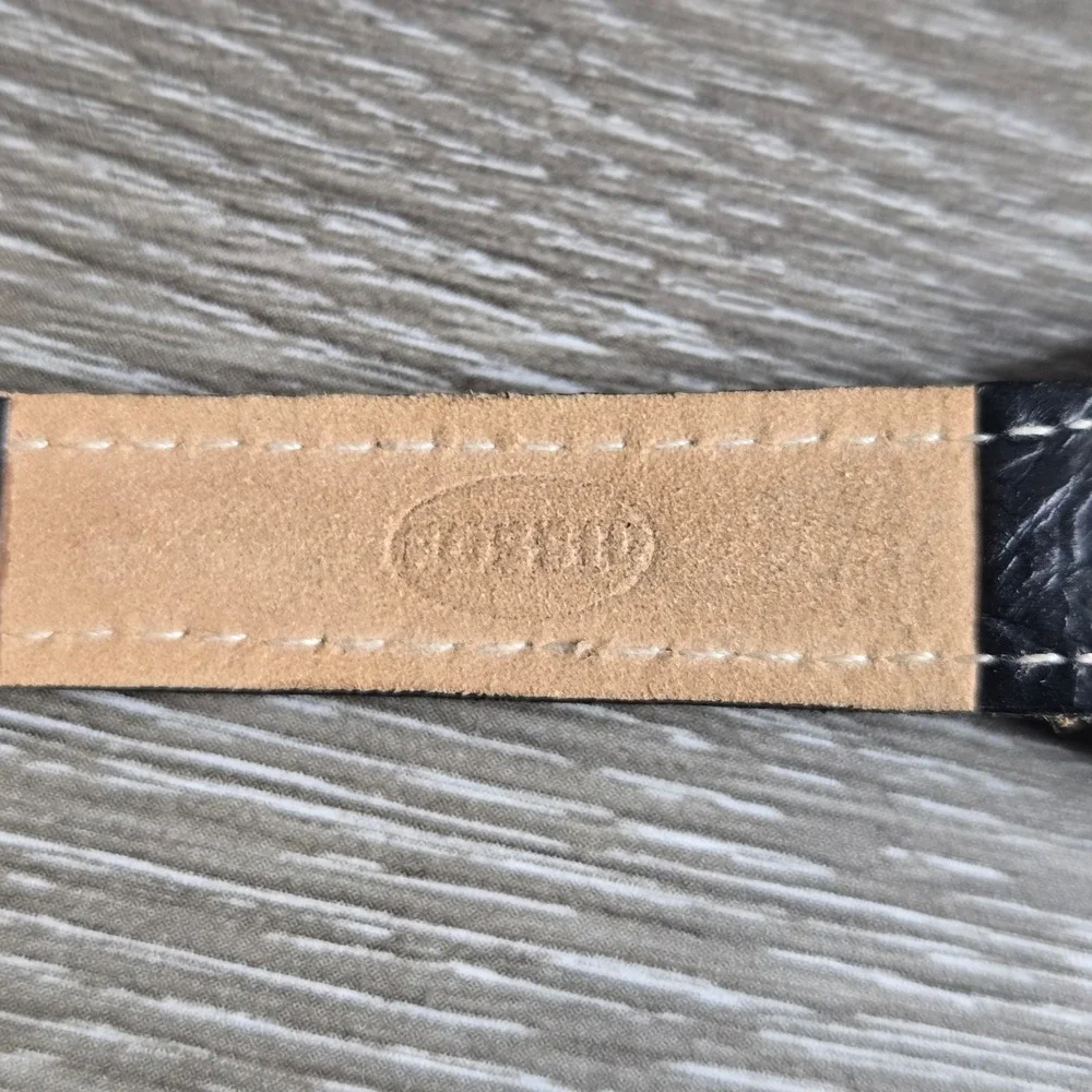 Fossil Blue PR5056 Quartz Watch Blue Dial OCCC Logo Black Leather Strap Working